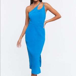 Cutout one shoulder midi dress NWT